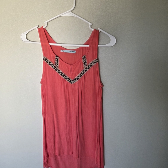 Maurices Tops - Maurices Coral Embroidered V-Neck Tank